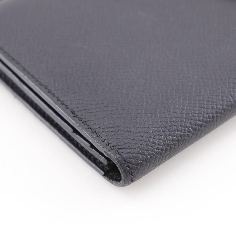 HERMES Beansufla Purse black Epsom unisex Used