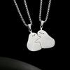 Love Hugs Love Kiss Small Animal Couple Pendant Titanium Steel Necklace Men's Necklace