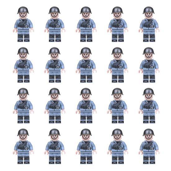 

20Pcs Mini Soldier Figure Hand-painted Soldier Model Building Block Toy Desktop Decoration Military Lovers Collectors Gift C