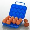 Egg Box - ALUMINIUM AND PLASTIC - 12 Compartments - Blue - Rectangular - For Children