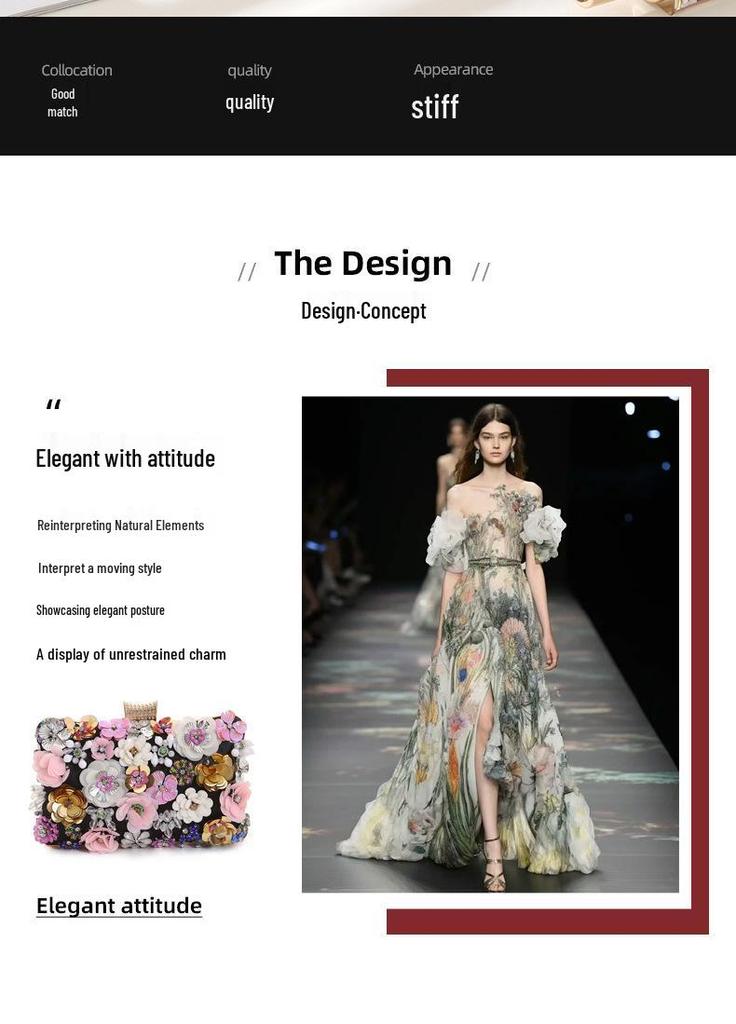 Elegant Floral Evening Bag for Brides and Special Occasions