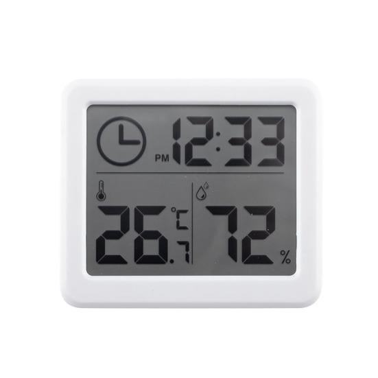 

Электронный ЖК-цифровой термометр, гигрометр, измеритель температуры и влажности, часы