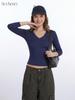 HeyHenry Women's V-Neck Short-Sleeve Slim Fit Cropped Lyocell Top