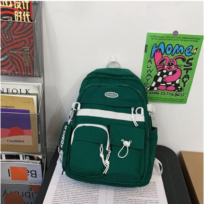 

Рюкзак в студенческом стиле для отдыха и путешествий студента колледжа, большой вместимости, ретро, рюкзак для ученика средней школы зелёный