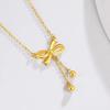 Bow tassel necklace female niche design high-end pendant simple versatile temperament collarbone chain for girlfriend