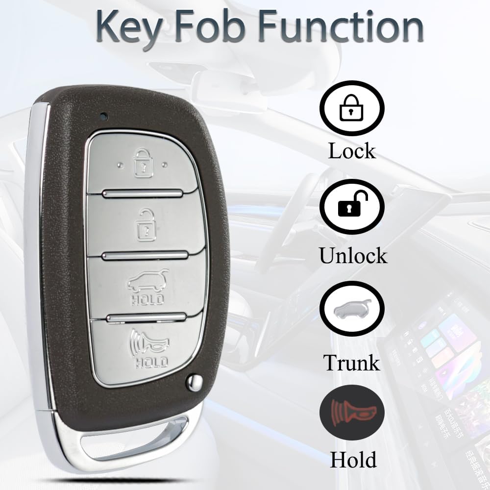 Smart Key Fob Keyless Entry Fits for Hyundai Tucson 2018    Remote Control Key Replacement 4 Button FCC ID: TQ8-FOB-4F11 PN:95440-D3510