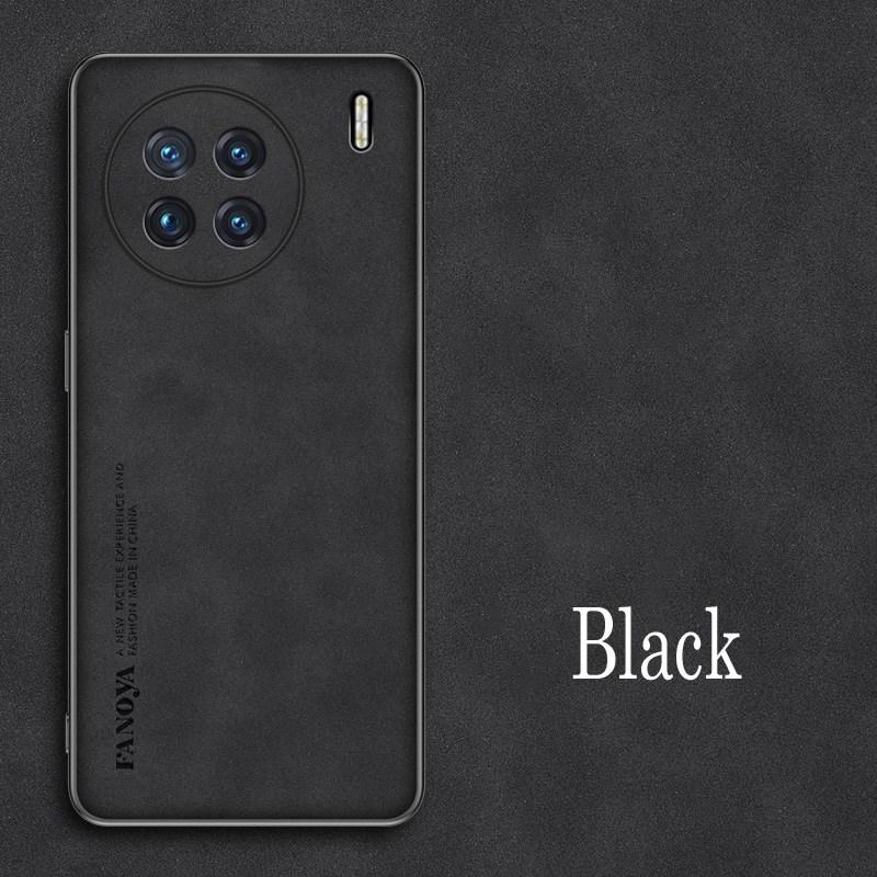 Luxury Sheepskin Leather Shockproof Silicone Case For Vivo X90 X90S X80 X70 X60 X60T X50 X30 Pro Plus Lite Phone Case Cover