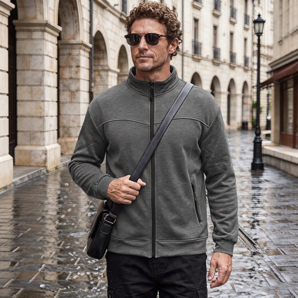 Men's Casual Lined Cardigan Jacket