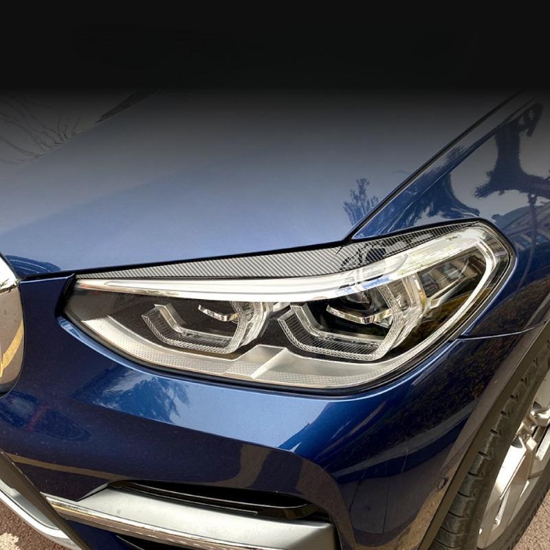2pcs Car Headlight Eyebrow Eyelid Cover For BMW X3 X4 G01 G02 2018 2019 2020 2025 Headlamp Eyebrow Trim accessories