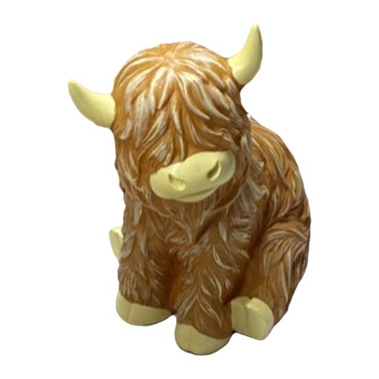

Highland Cattle Night Light Handcrafted Resin Lamp with Amber Glow Cute Desk Decor Bedside Reading Light Unique Gift for Animal Lovers & Rustic Home Small