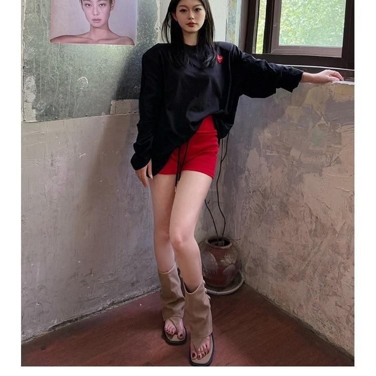 Herringbone toe cool boots women's summer 2025 new western cowboy boots spice girls summer tube boots