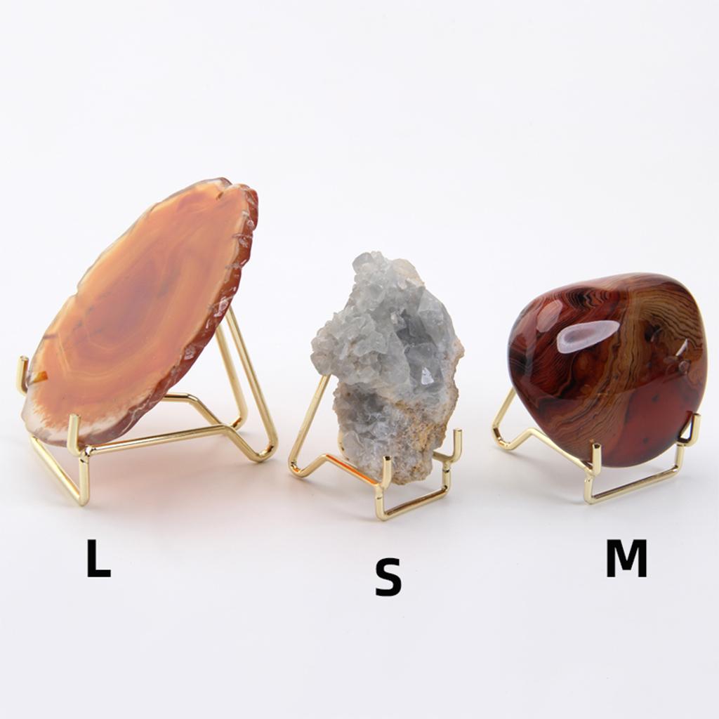 Minerals Agate Display Stand Rock Holder Stand Base Rack Table Office Decoration