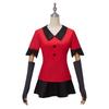Hazbin Hotel Cosplay Buggy Vaggie Set für Männer und Rot High School Halloween Anime Kulturfest Kostüm [AwwwCos] Kostüm, 6-teilig Damen, Uniform,