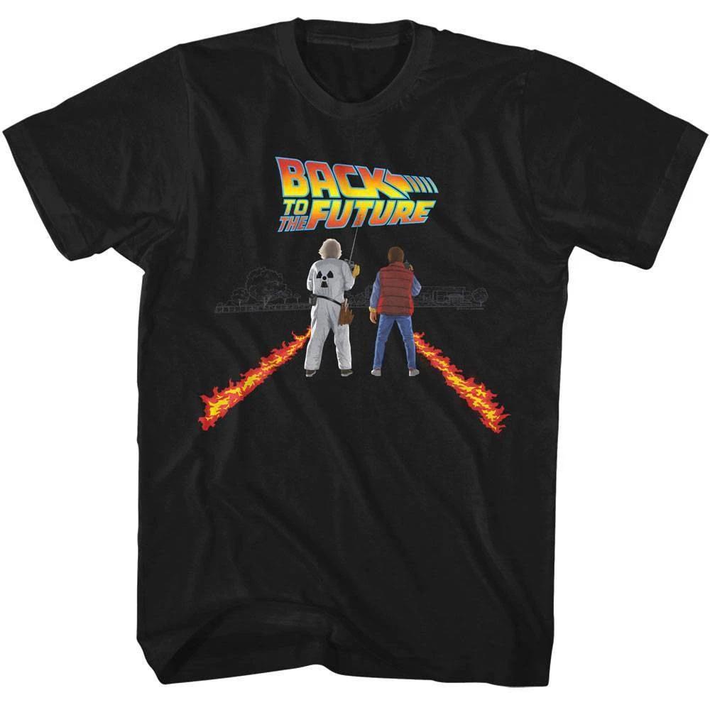 Back to The Future Fire Streaks Men s T Shirt L