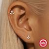 S925 Sterling Silver Irregular Ladder Geometric Quadrangram Water Drop Zircon Splicing Fashion Stud Earrings Earrings