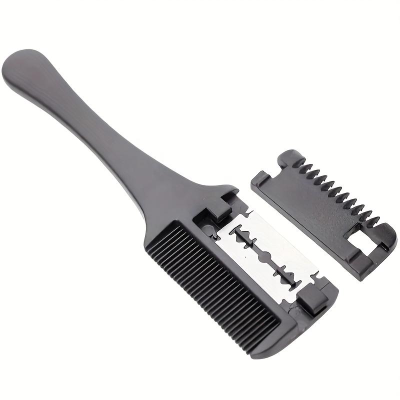 1 Professional 2-in-1 Shaving and Hair Styling Comb - Preloaded Blades, Ergonomic Black Handle, ABS & Stainless Steel Materials, Sulfate Free Formula