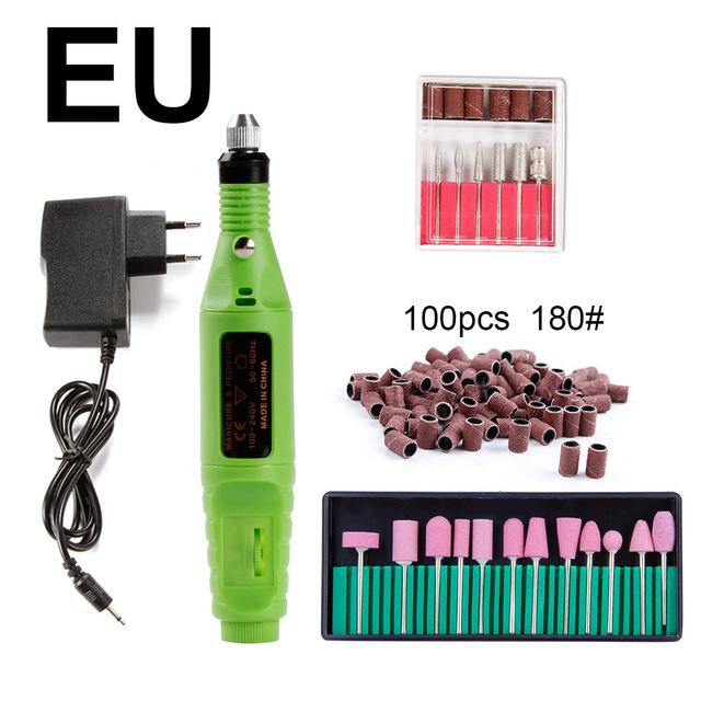 Professional Nail Drill Machine Nail Pen Machine Drill Bits Mill Cutter Pedicure Gel Polish Remover