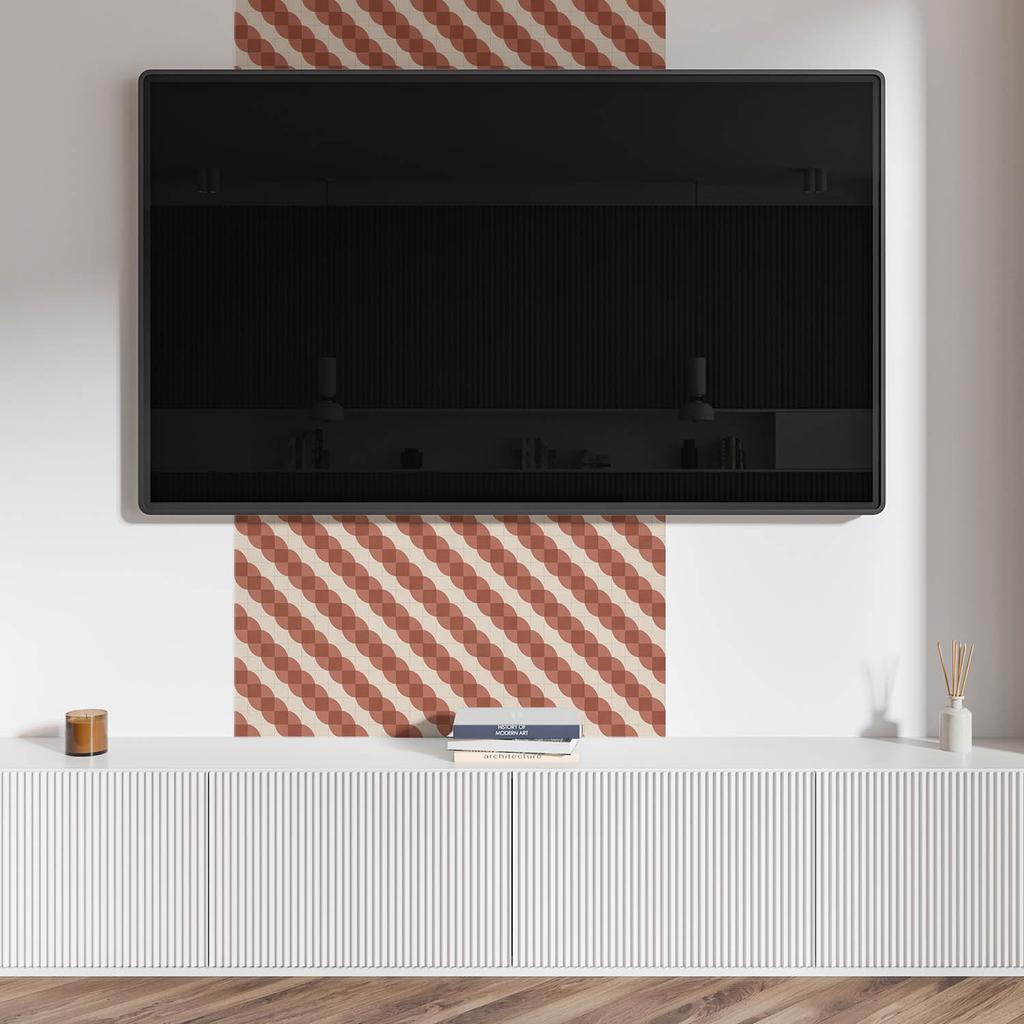 Paczka Samoprzylepnych Kafelków Pcv Geometryczny Wzór Falisty 10X40X20 Cm