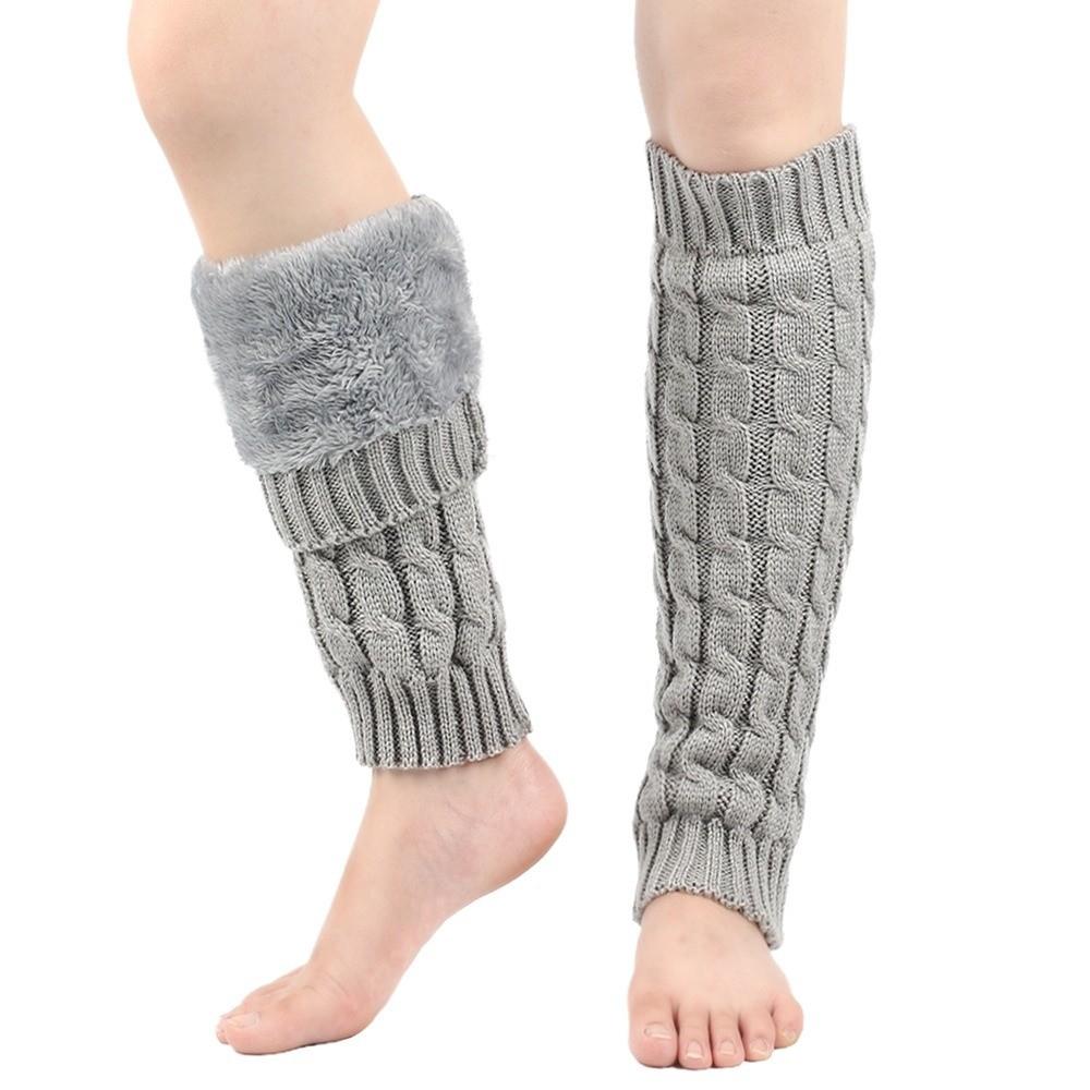 Foot Cover Fleece Leg Warmers Thickened Knitted Leg Coverings Winter Leg Warmers  Streetwear