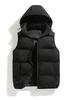 Herren Kapuzenweste Jacke, Baumwolle, Schwarz, Rot, Größen 0XL-5XL