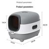 Fully Enclosed Extra-Large Cat Litter Box with UV Sterilization and Deodorizing Flip Cover