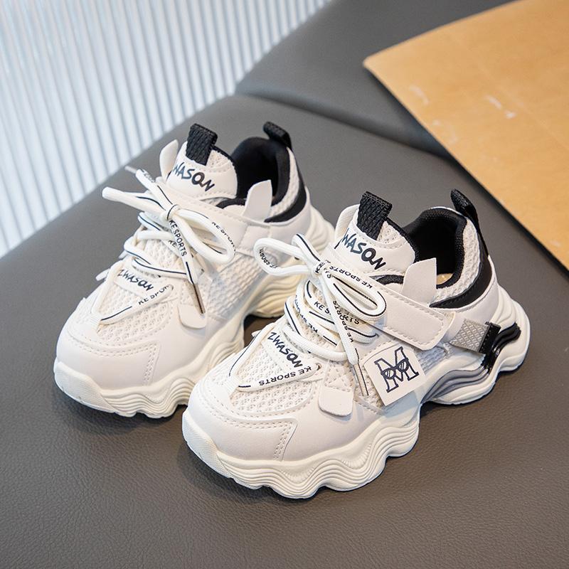 

Детская мода Four Seasons Дышащая повседневная обувь для детей Бег Спорт Студенты Девочки Трендовые удобные кроссовки для спортзала 26 чёрный