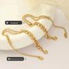 18K Gold Handmade Double Layer Rice Bead Bracelet for Women - European & American Style (E207)