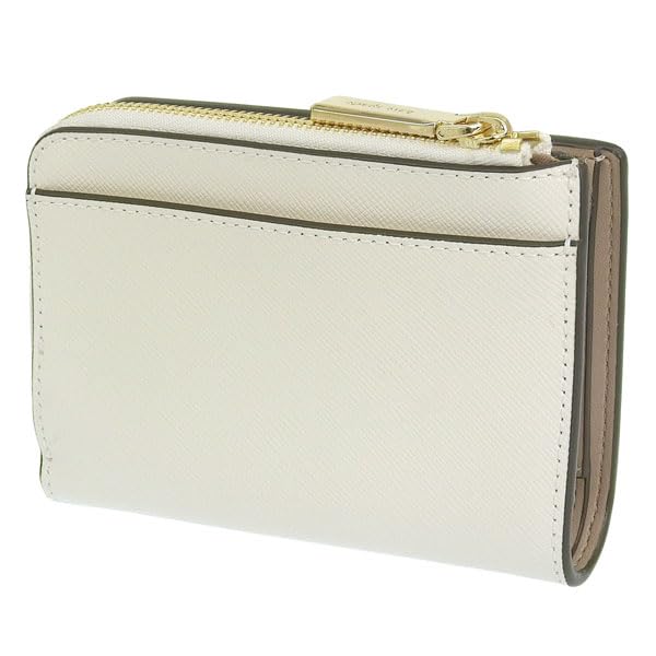 Kate Spade Women's Bifold Wallet, Compact, Outlet Brand, Leather, Ivory, Madison Small L Zip Wallet, MADISON SM LZIP WAL KH615 100% Authentic.