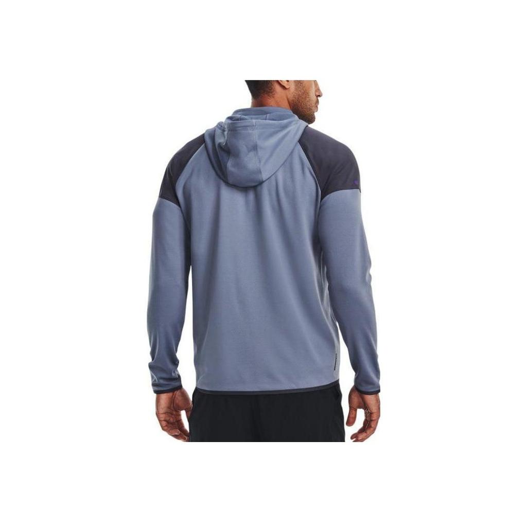 Under Armour Rush All Purpose Fz Solid Logo Print Sports Casual Hooded Jacket Men Jacket Purple 1373719-767