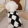 Winter Warm Pet Puppy Clothes Plaid Fleece Bear Vest Dogs Clothing  For Cats Dogs