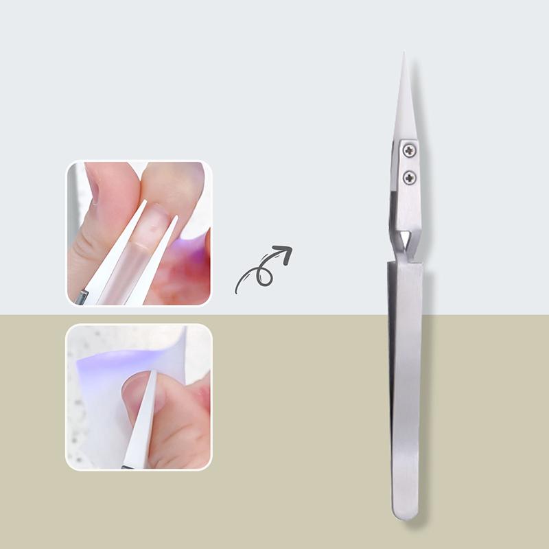 Stainless Steel Nails Shaping Tool Tweezers Nail Extension Clips For Nail Extension Nail Art Manicure