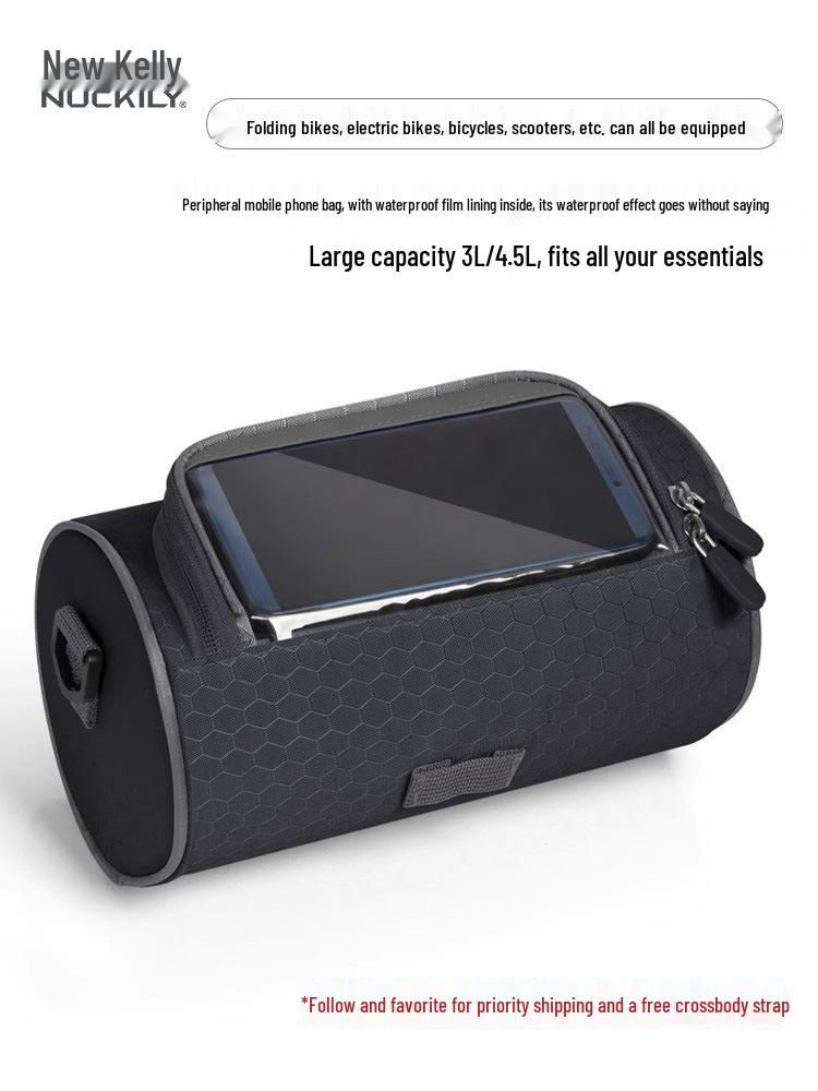 Bolsa Impermeable para Manillar de Bicicleta y Patinete para Almacenamiento Frontal