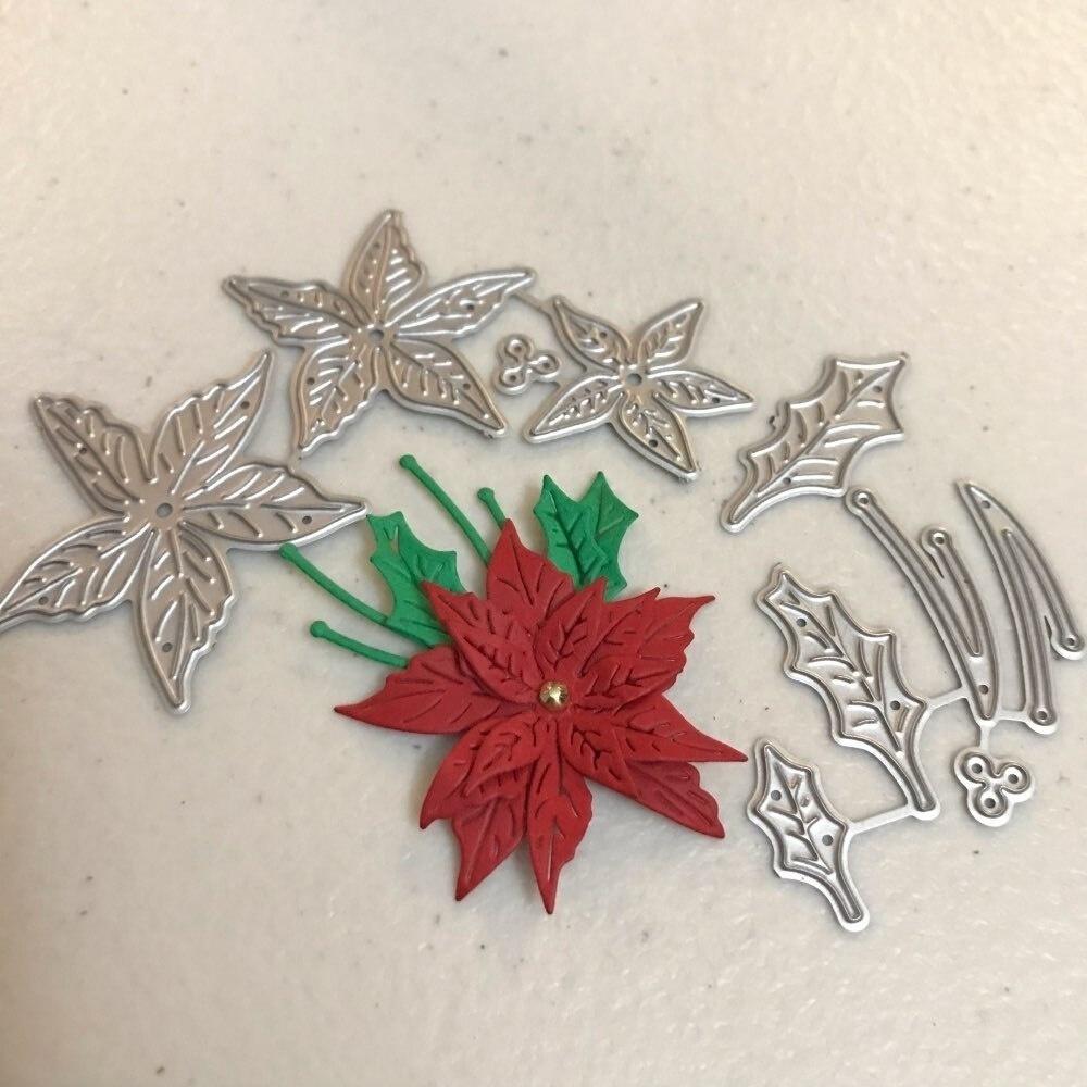 3pcs/Set Flowers Die Cuts for Card Making, Petal Metal Cutting Dies, Metal Die Cutting Mold, Scrapbooking Dies, Etched Embossing Stencil for Crafts