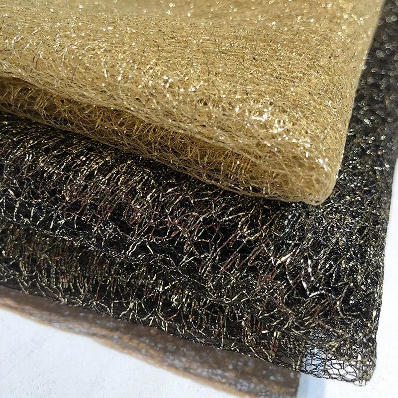 Irregular Hollow-out Glitter Mesh Fabric DIY Sewing Gilded Yarn Texture Lace Mesh Material Designer Creative Decoration Cloth