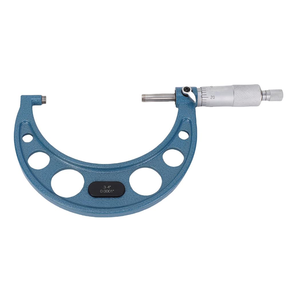 Outside Micrometer Set 0.0001in Accuracy 3 To 4in Measuring Range Machinist Micrometer for Length Diameter Thickness