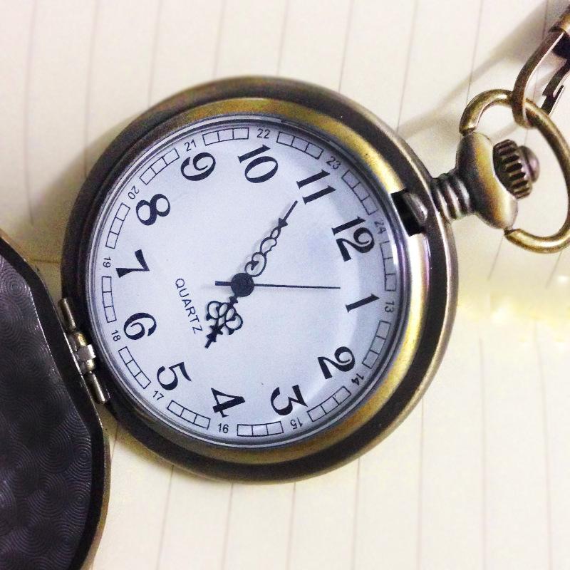 Buy Nostalgic Large Bronze Style Retro Dragon Pattern Pocket Watch ...