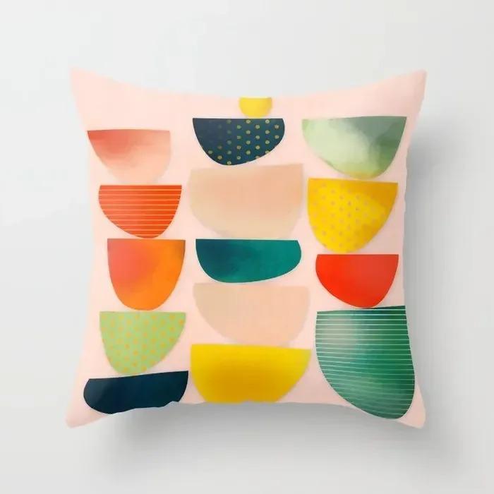 Home Nordic Living Room Decoration Abstract Morandi Sofa Cushion Cover