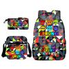 Sprunki Student Starry Sky School Bag Three-piece Rhythm Box Teen Backpack Men's and Women's Casual L