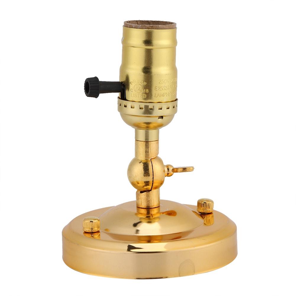 Vintage Light Holder E27 Wall Lamp with Switch for Home Use and Decoration 220V Gold