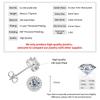 Sparkling Wedding Daily Jewelry Classic Elegant Gold Plated Moissanite Earrings Classic Solitaire Halo Stud Earrings for Women
