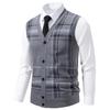 Hengyuanxiang Men's V-Neck Knit Vest Cardigan