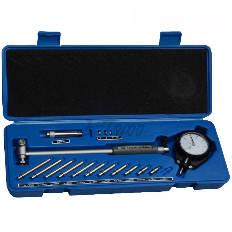 0.01mm 50-160MM Dial Bore Gauge Diameter Indicators Tool Meter Indicator Precision Engine Cylinder Measuring Test Kit Set