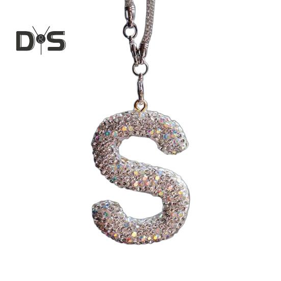 

Блестящая подвеска в виде буквы автомобиля, подвеска в виде буквы из искусственного кристалла, подвесное зеркало заднего вида для автомобиля, украшение в виде алфавита со стразами для автомобильного дерева, аксессуар S