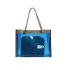 Popular transparent large-capacity bag women's new fashion jelly shoulder bag tote bag