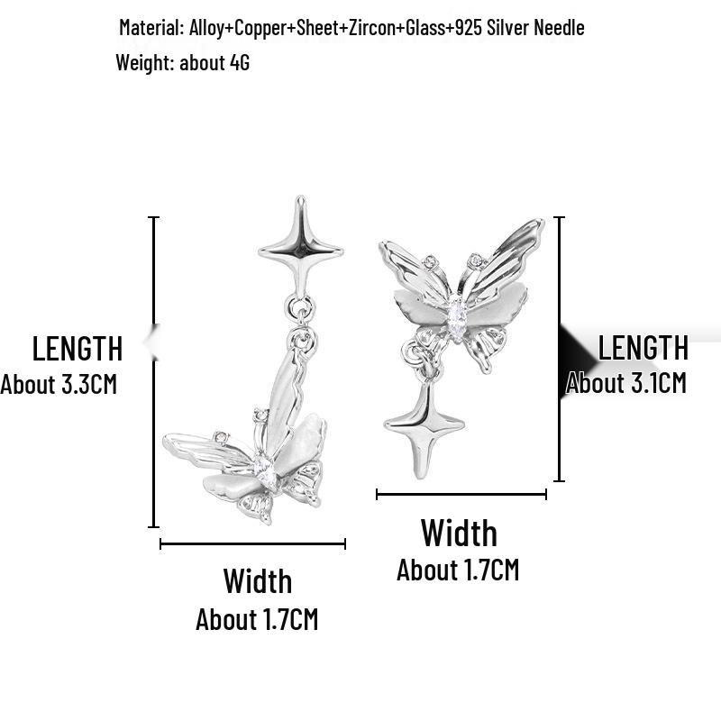 Elegant Silver Butterfly Pendant Necklace for Women - Luxurious and Stylish Clavicle Chain