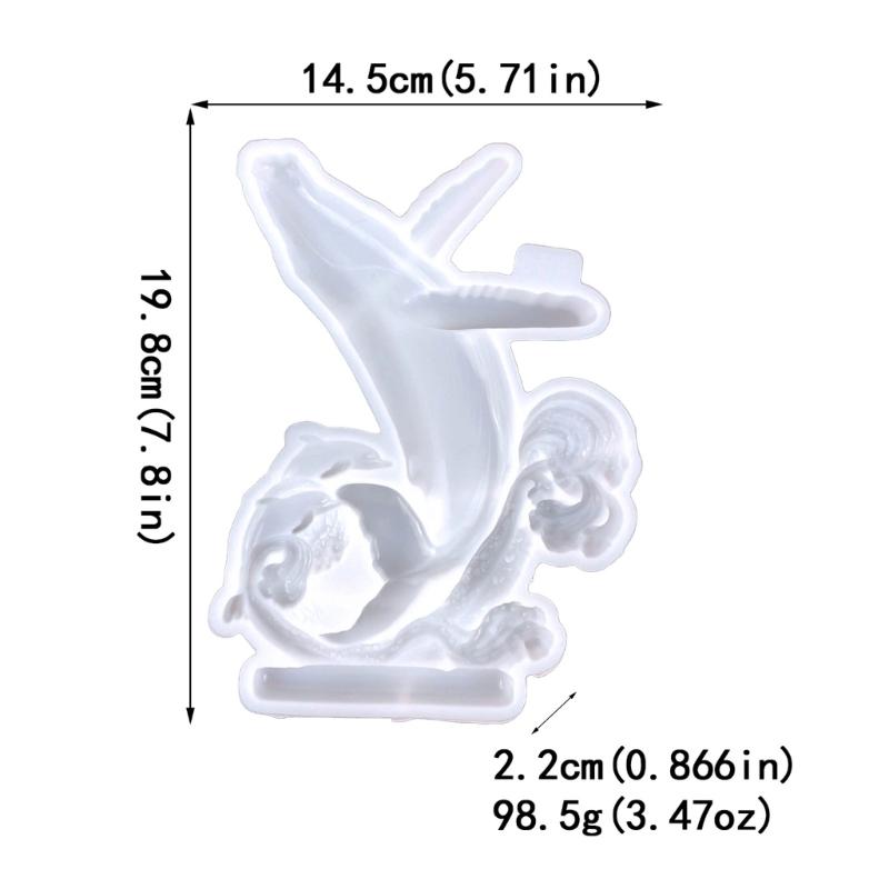 Diy Crystal Drop Glue Aromatherapy Gypsum Abrasive Three-dimensional Dolphin Jewelry Ornaments Pendant Silicone Mold