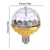 RGB Stage Lights With US EU Plug E27 Rotating Light Bulbs for Party Holiday Decoration AC85-265V Shining Lamp 360° Beam Angle