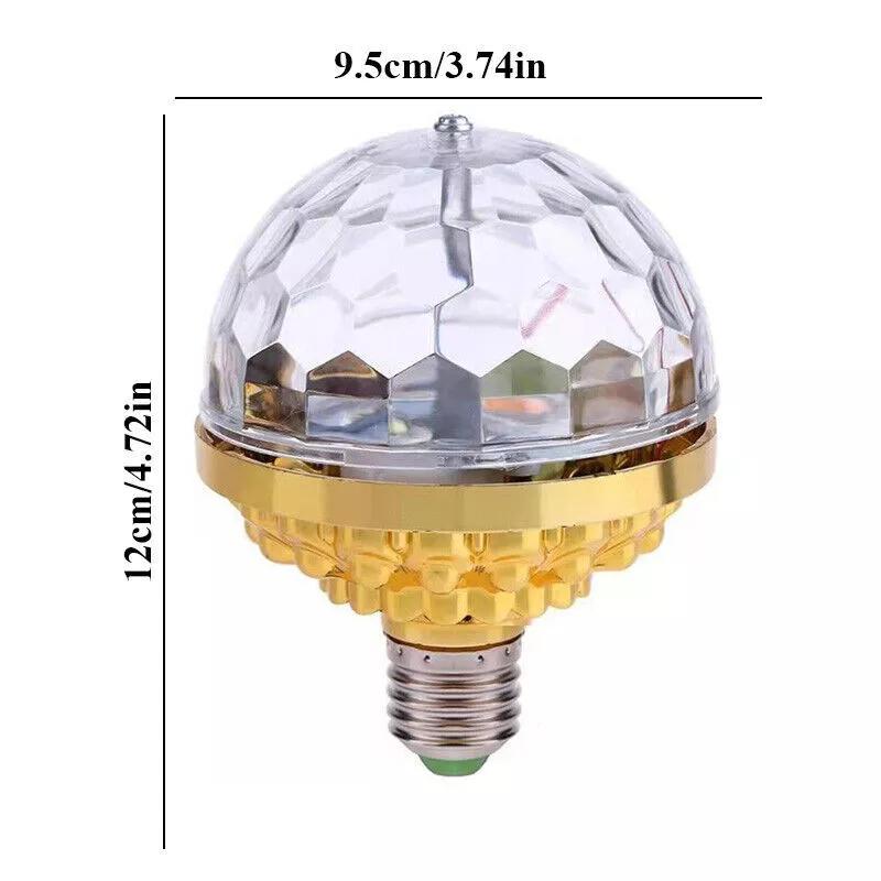 RGB Stage Lights With US EU Plug E27 Rotating Light Bulbs for Party Holiday Decoration AC85-265V Shining Lamp 360° Beam Angle