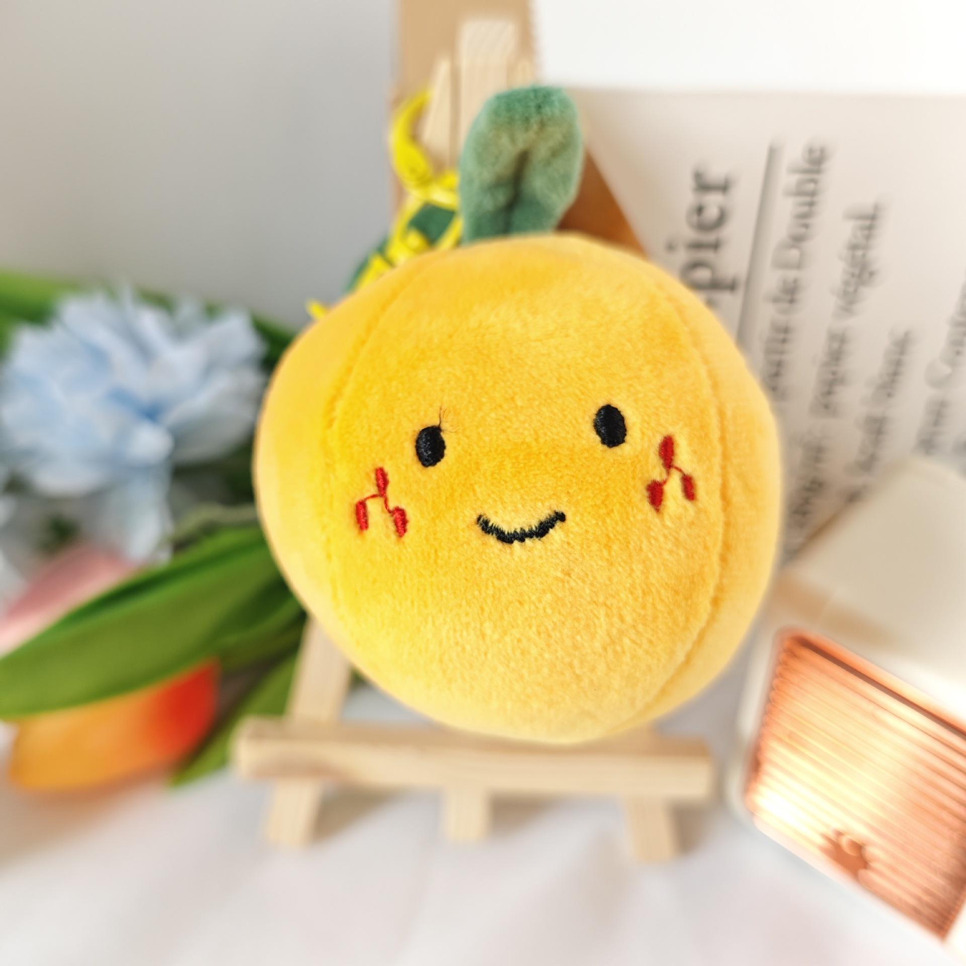 

Beautiful Moral Fruit Plush Pendant Short Plush Keychain Apple Doll Backpack Juvenile Accessories 10cm