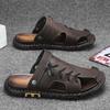 2025 Summer New Handmade Sandals Men's Shoes Outdoor Leisure Beach Wading Stream Dual-purpose Large Size Men's Shoes